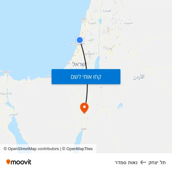 מפת תל יצחק לנאות סמדר