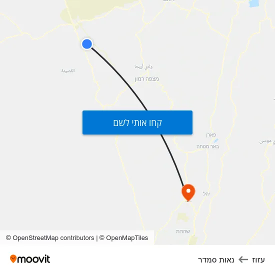 מפת עזוז לנאות סמדר