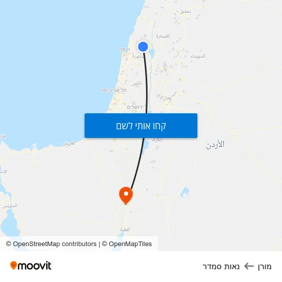 מפת מורן לנאות סמדר