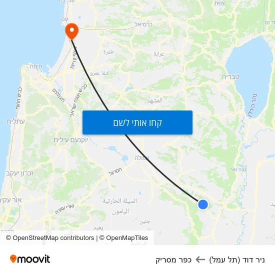 מפת ניר דוד (תל עמל) לכפר מסריק