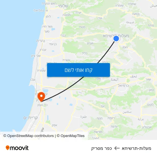 מפת מעלות-תרשיחא לכפר מסריק