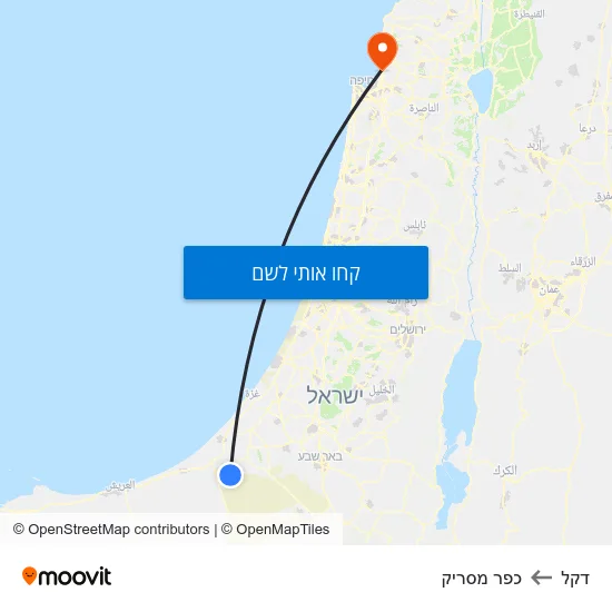 מפת דקל לכפר מסריק