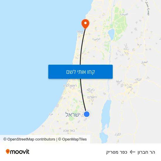 מפת הר חברון לכפר מסריק
