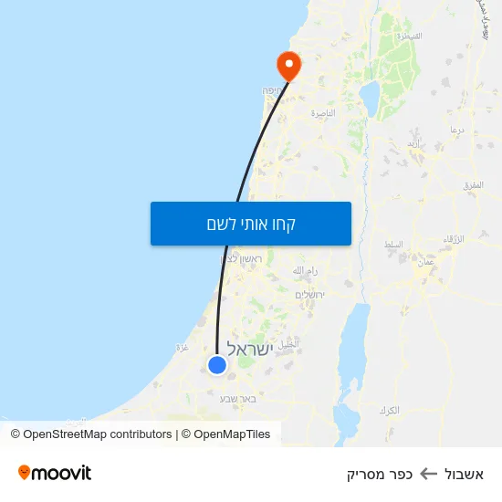 מפת אשבול לכפר מסריק