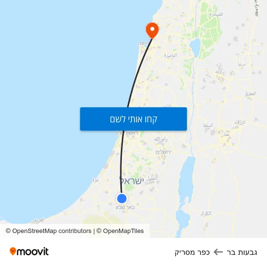 מפת גבעות בר לכפר מסריק