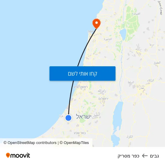 מפת גבים לכפר מסריק