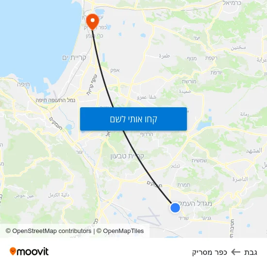 מפת גבת לכפר מסריק