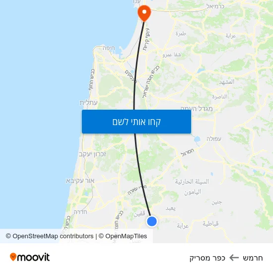 מפת חרמש לכפר מסריק