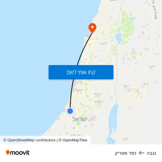 מפת נגבה לכפר מסריק
