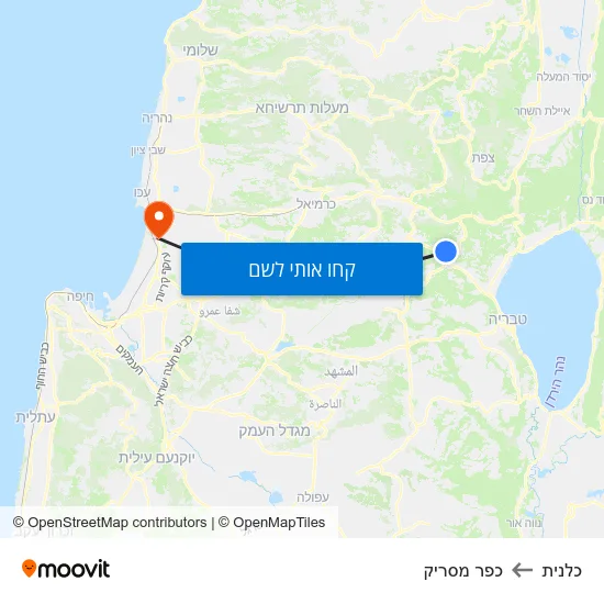 מפת כלנית לכפר מסריק