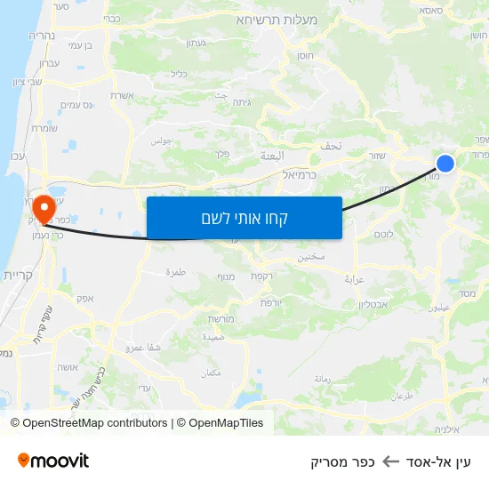 מפת עין אל-אסד לכפר מסריק