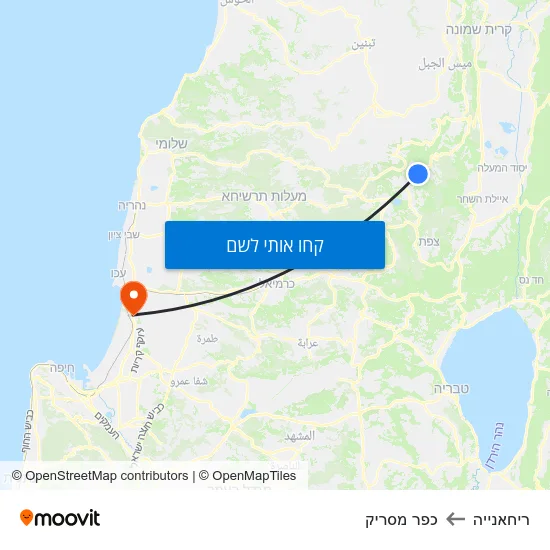 מפת ריחאנייה לכפר מסריק