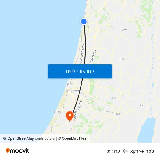 מפת ג'סר א-זרקא לערוגות