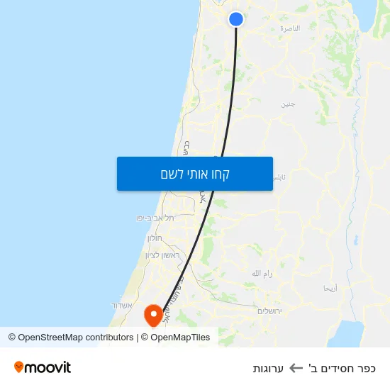 מפת כפר חסידים ב' לערוגות