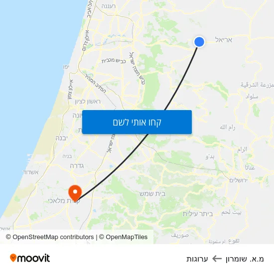 מפת מ.א. שומרון לערוגות