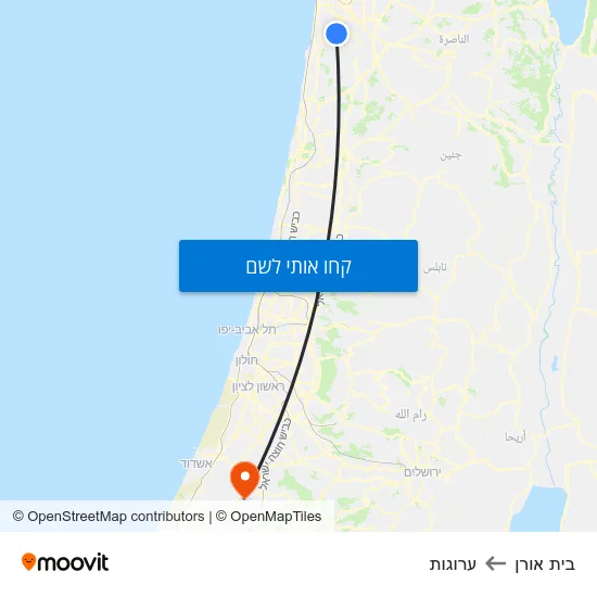 מפת בית אורן לערוגות
