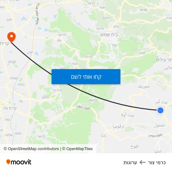 מפת כרמי צור לערוגות