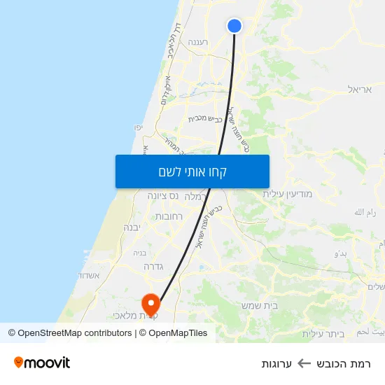 מפת רמת הכובש לערוגות
