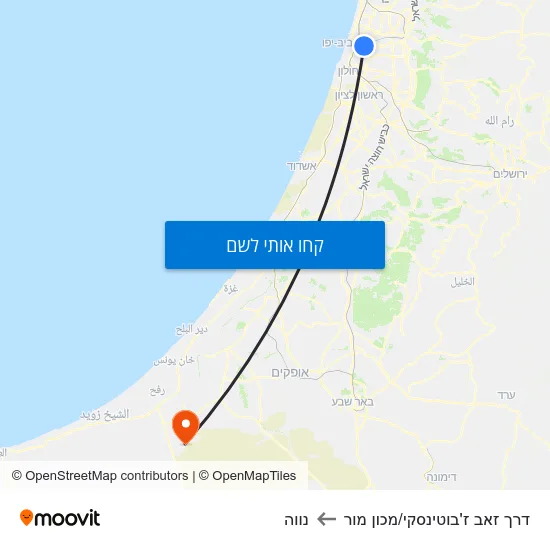 מפת דרך זאב ז'בוטינסקי/מכון מור לנווה
