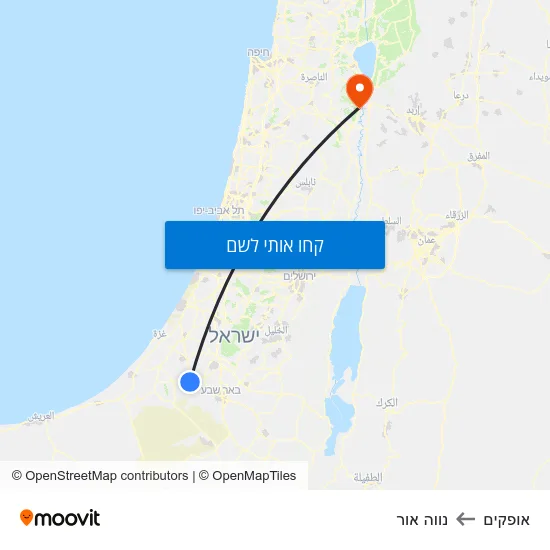 מפת אופקים לנווה אור