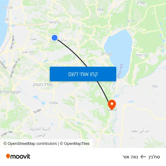 מפת סח'נין לנווה אור