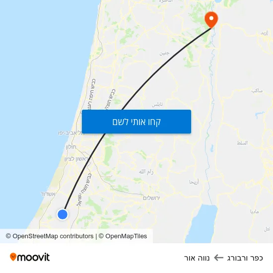 מפת כפר ורבורג לנווה אור