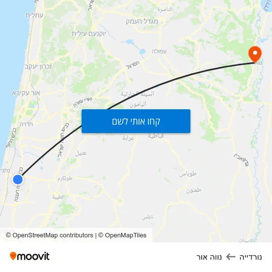 מפת נורדייה לנווה אור