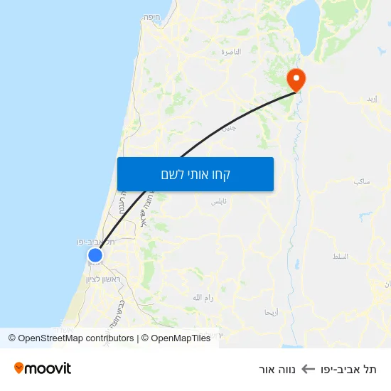 מפת תל אביב-יפו לנווה אור