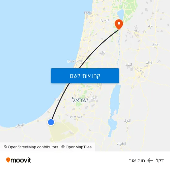 מפת דקל לנווה אור