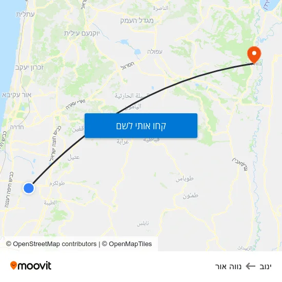 מפת ינוב לנווה אור