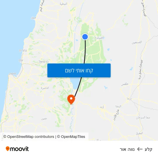 מפת קלע לנווה אור