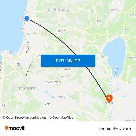 מפת מזרעה לנווה אור