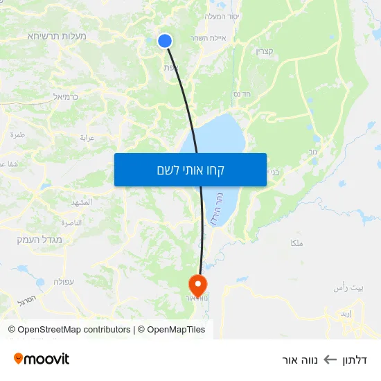 מפת דלתון לנווה אור