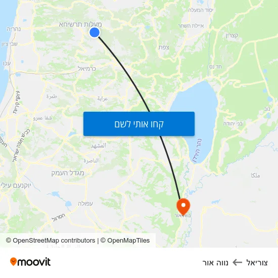 מפת צוריאל לנווה אור