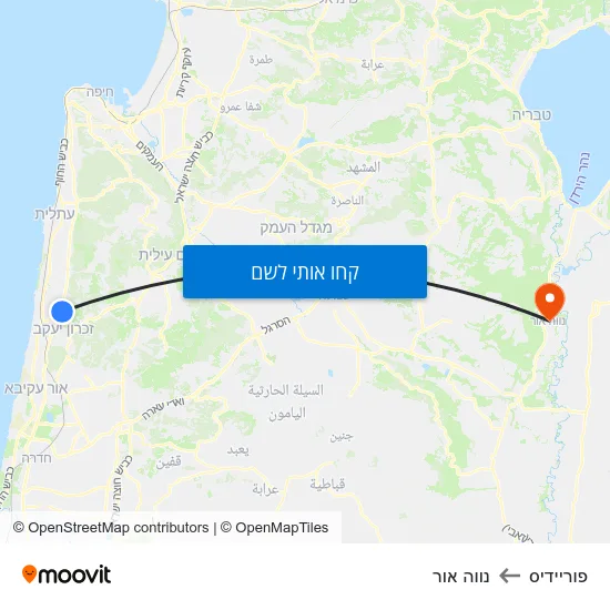 מפת פוריידיס לנווה אור