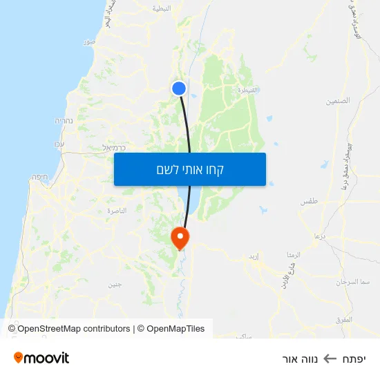 מפת יפתח לנווה אור