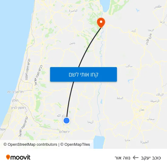 מפת כוכב יעקב לנווה אור