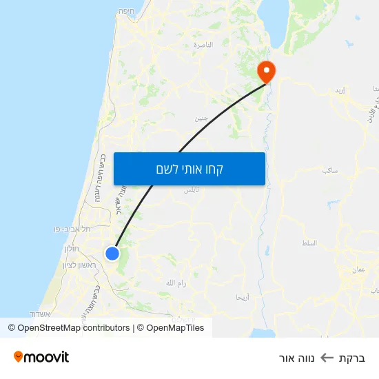 מפת ברקת לנווה אור
