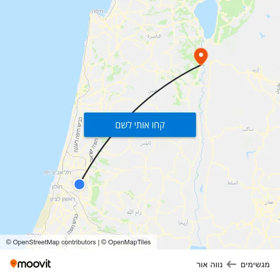 מפת מגשימים לנווה אור
