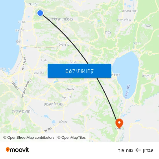 מפת עבדון לנווה אור