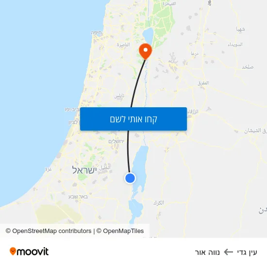 מפת עין גדי לנווה אור