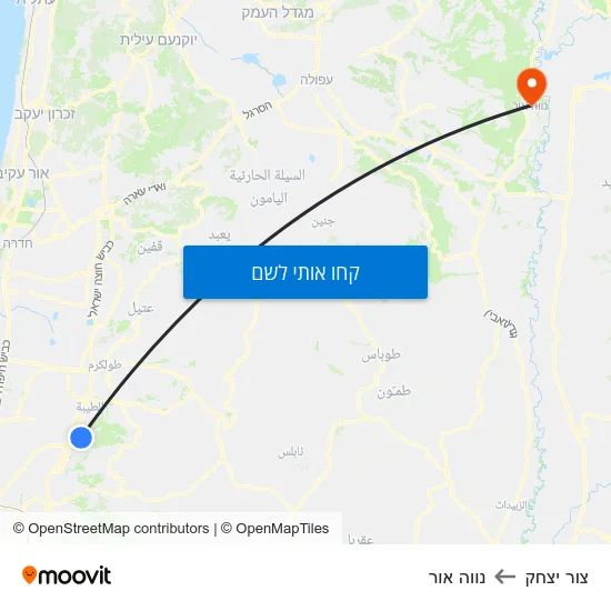 מפת צור יצחק לנווה אור