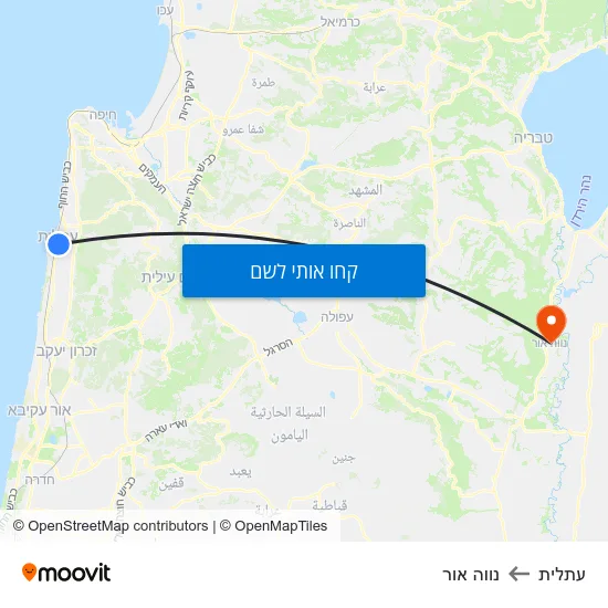 מפת עתלית לנווה אור