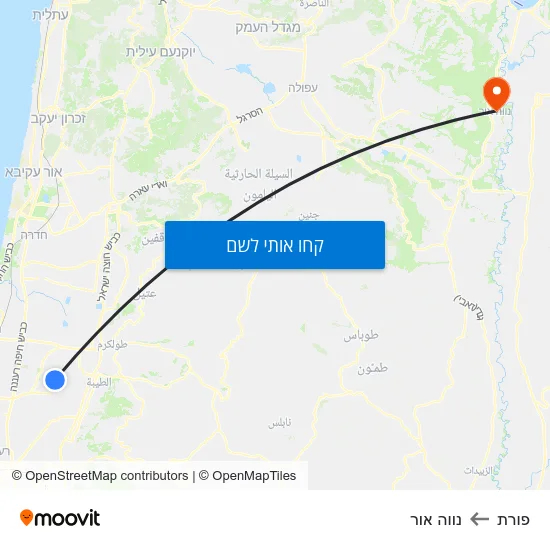 מפת פורת לנווה אור