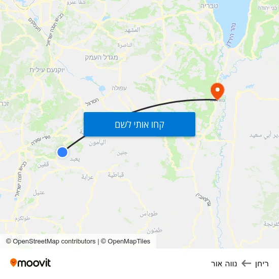 מפת ריחן לנווה אור