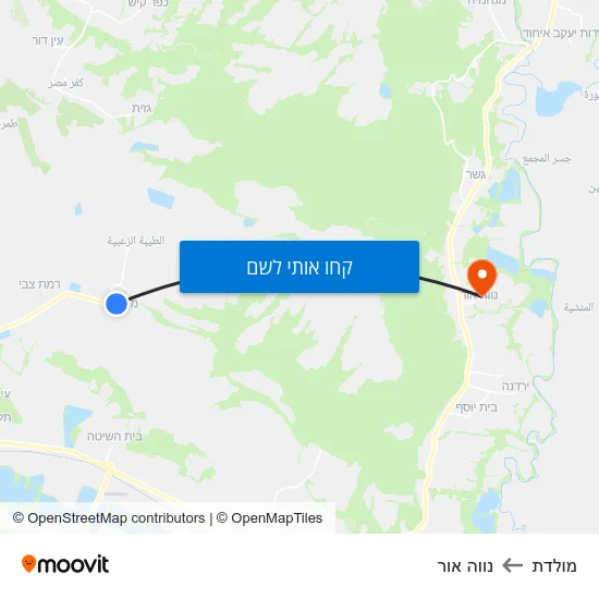 מפת מולדת לנווה אור