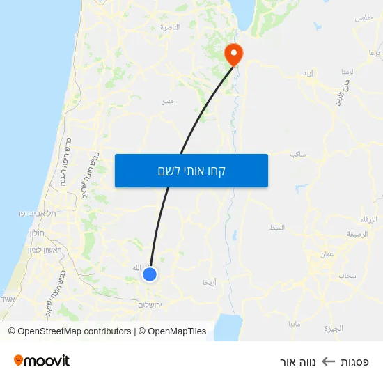 מפת פסגות לנווה אור