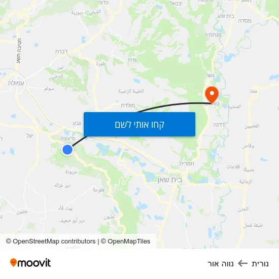 מפת נורית לנווה אור