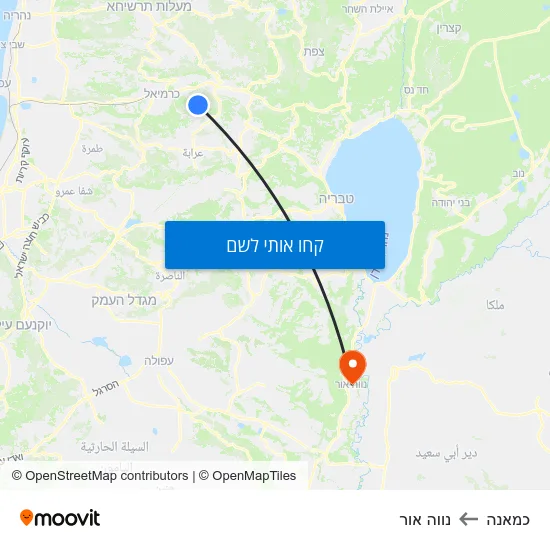 מפת כמאנה לנווה אור