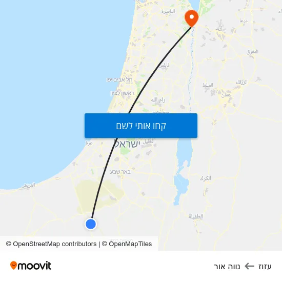 מפת עזוז לנווה אור